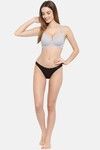 Floret Padded Non-Wired Full Coverage T-Shirt Bra - Cool Grey — thumbnail 6